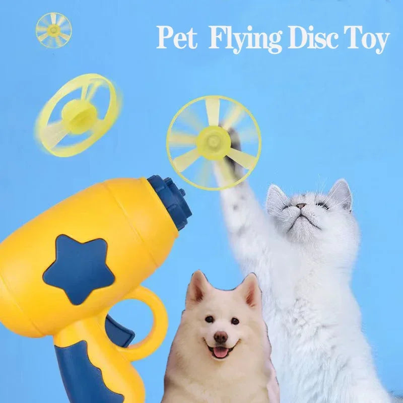 Pistolet disque volant, jouet pour chat et chien, jeu interactif