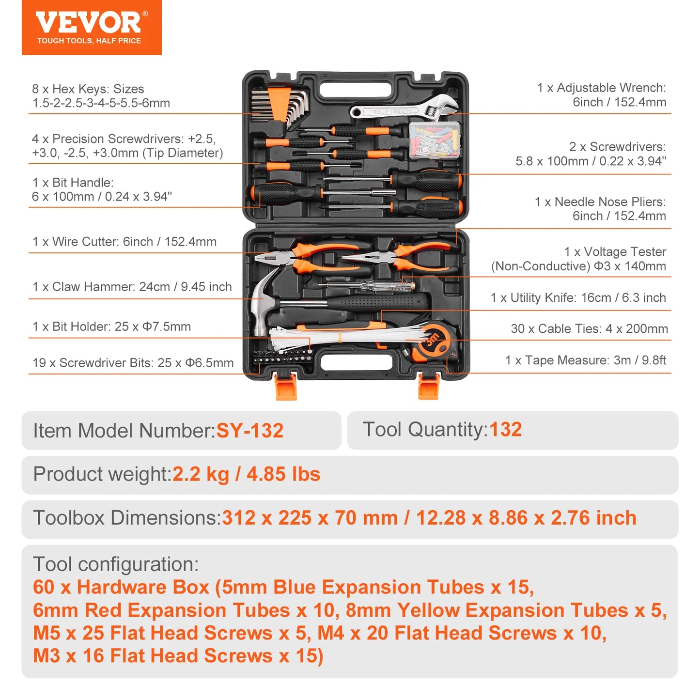 VEVOR Kit d'outils pour assemblage accessoires animaux