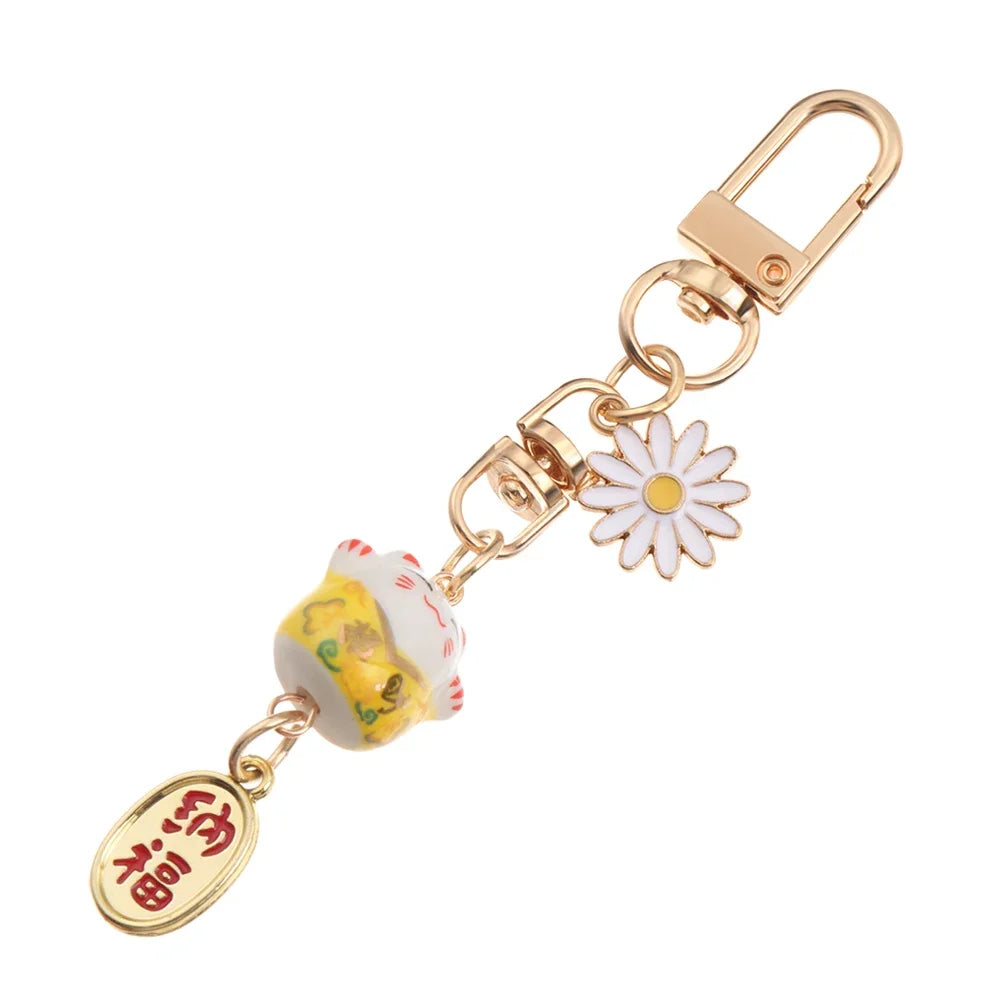 Porte-clés porte-bonheur Maneki Neko
