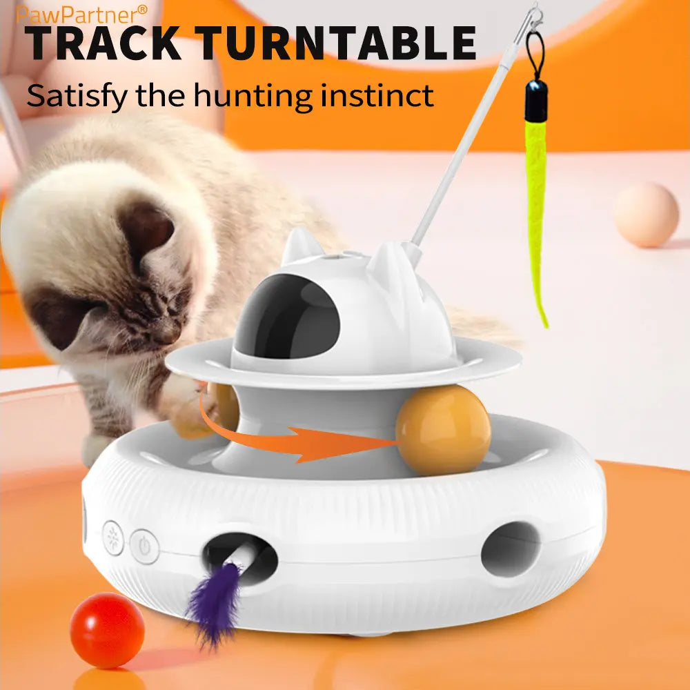 PawPartner Cat Smart Teaser Toy Plateau tournant pour chat