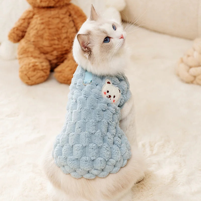 Veste polaire avec motif cousu pour chat et petit chien