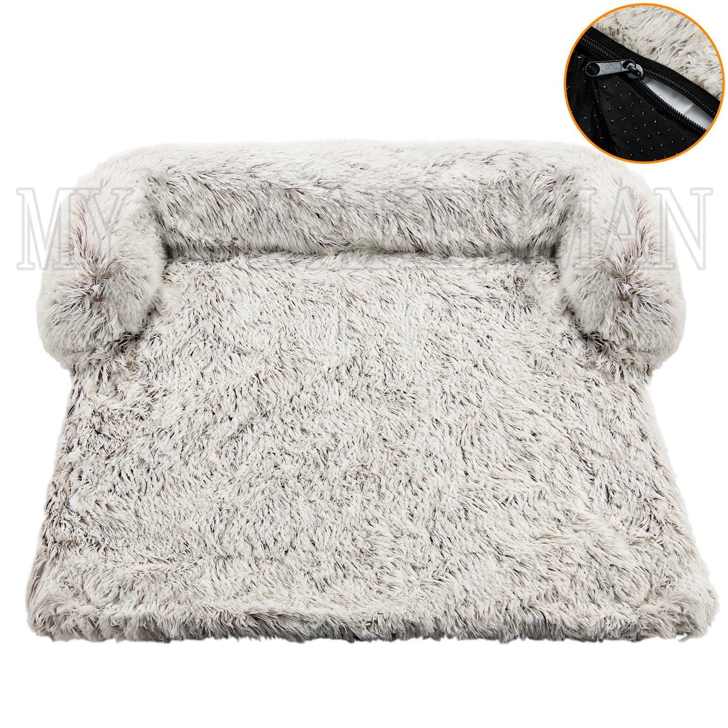 Lit pour animaux de compagnie en peluche amovible pour canapé ou lit d'interieur