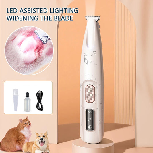 Tondeuse à pattes pour animaux de compagnie avec lumière LED