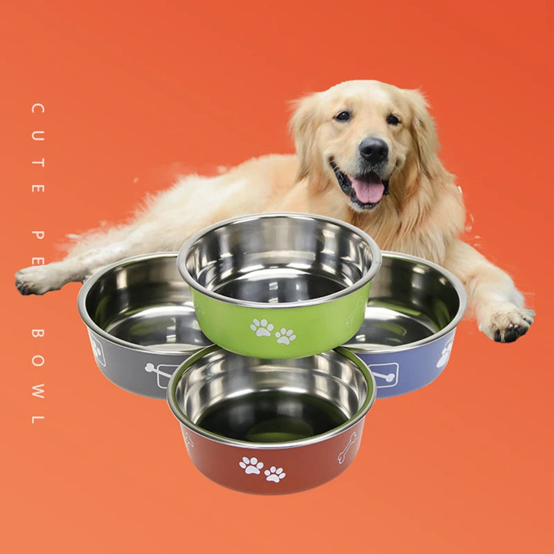 Gamelle pour chien et chat en acier inoxydable imprimée