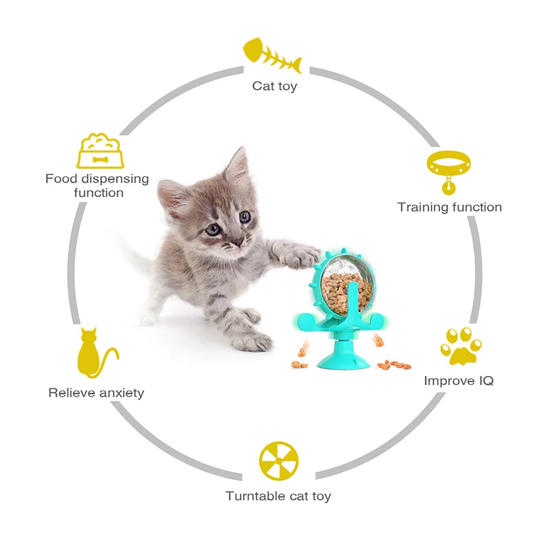 Jouet interactif distributeur de  friandises pour chats et petits chiens