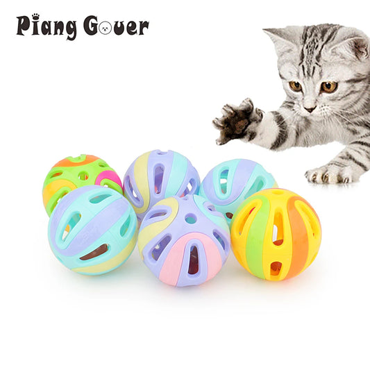 Lot de 6 jouets pour chat, balle avec anneau de cloche