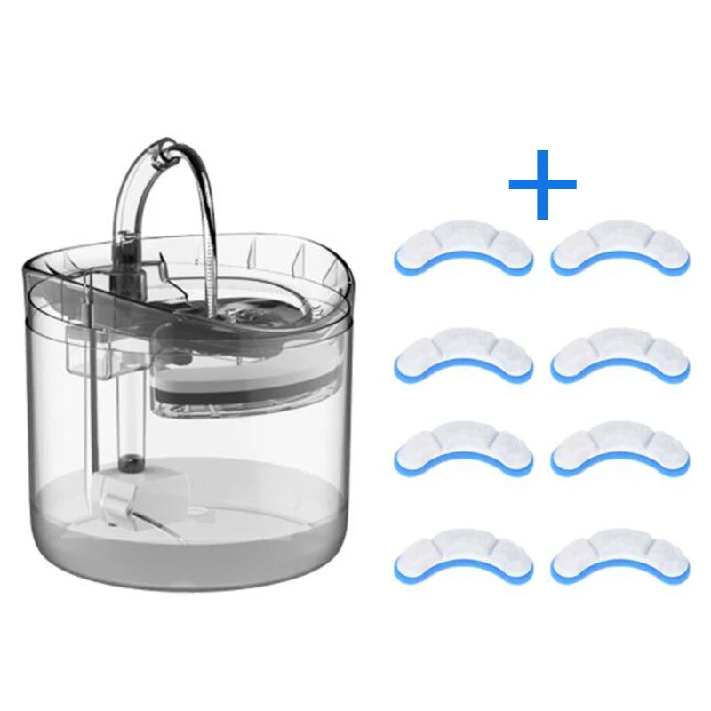 Distributeur d'eau transparent pour chat avec capteur d'automatisation