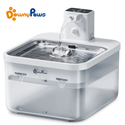 Fontaine à eau automatique en acier inoxydable DownyPaws 2,5 L