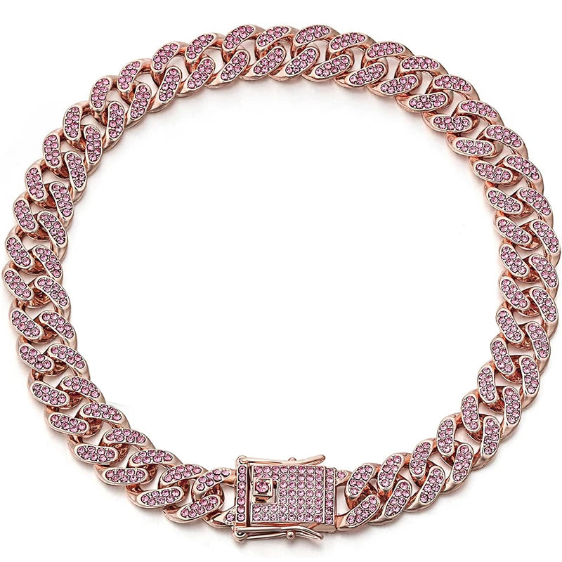 Collier chaîne de diamant de luxer pour chien et chatssoire