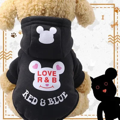 Pull à capuche avec imprimé comics pour chat et petit chien