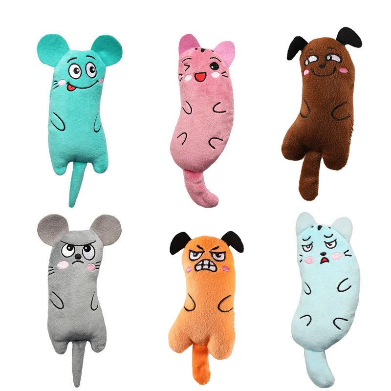 Jouets à mâcher en peluche interactif amusant pour chat