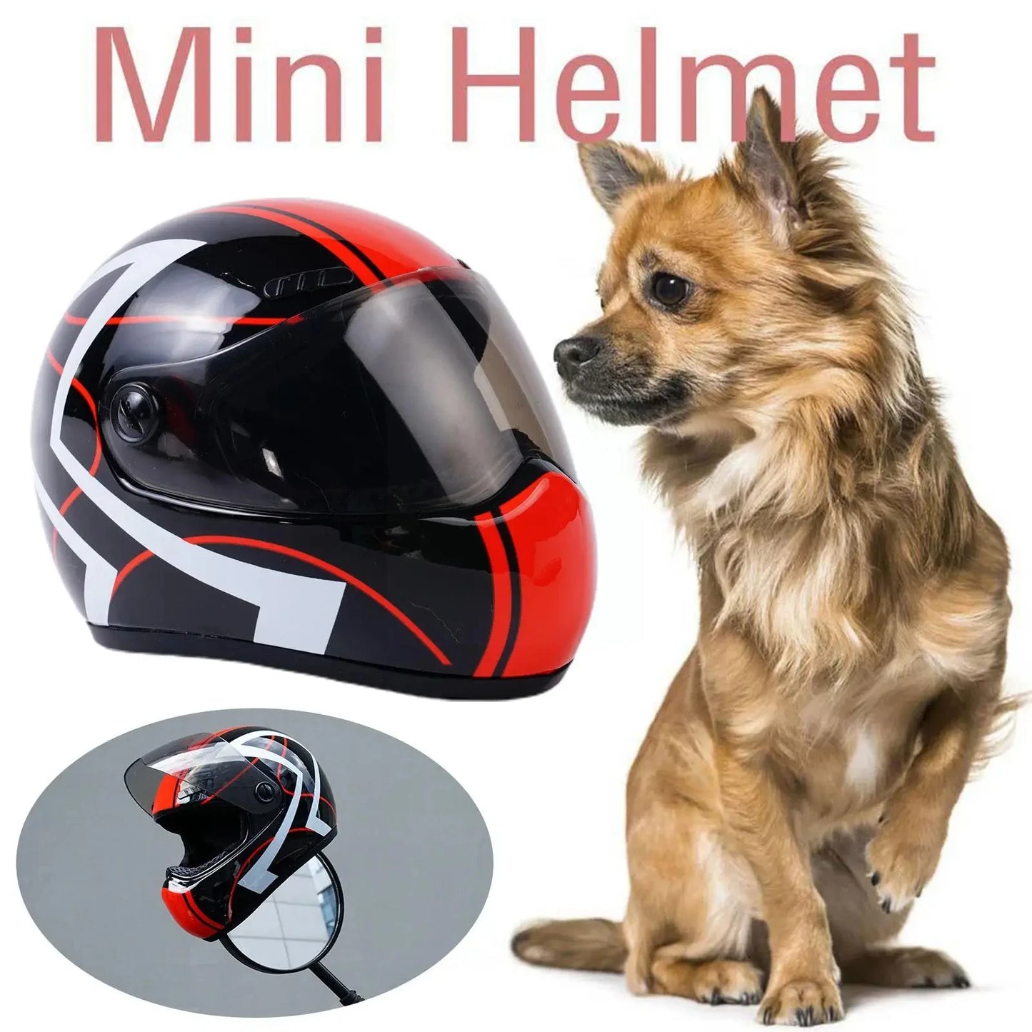 Casque de moto pour animaux de compagnie