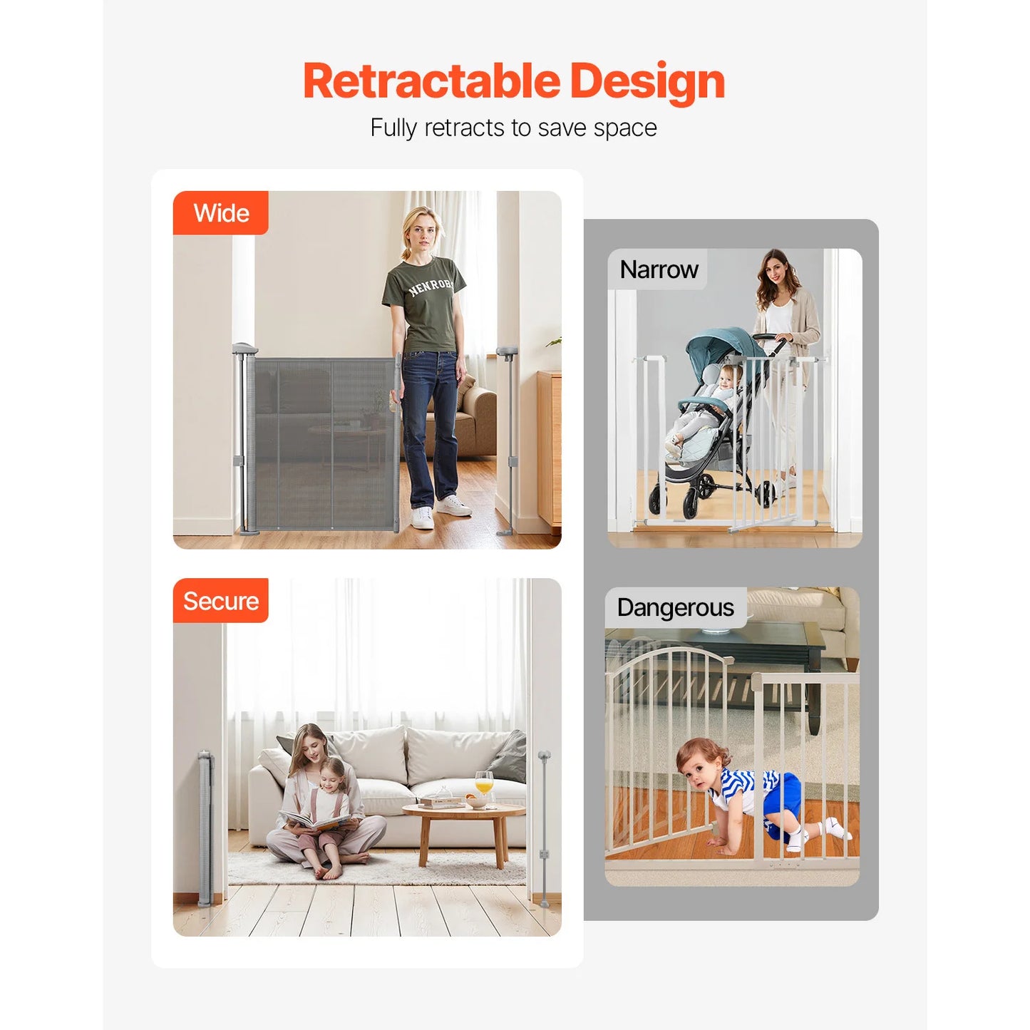 Barrière rétractable pour animaux de compagnie