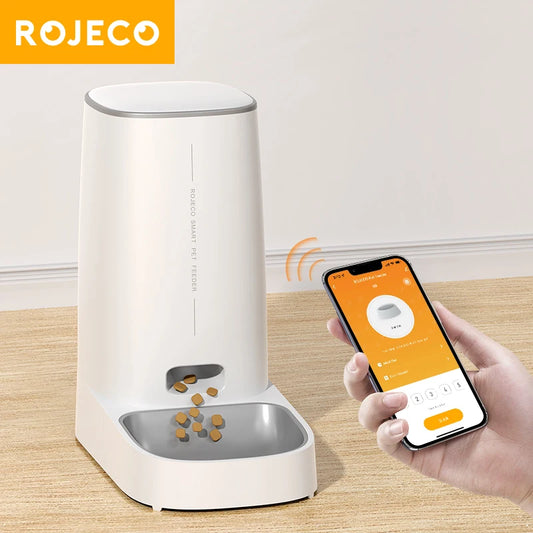 ROJECO 4L Distributeur automatique de croquettes pour chat et chien