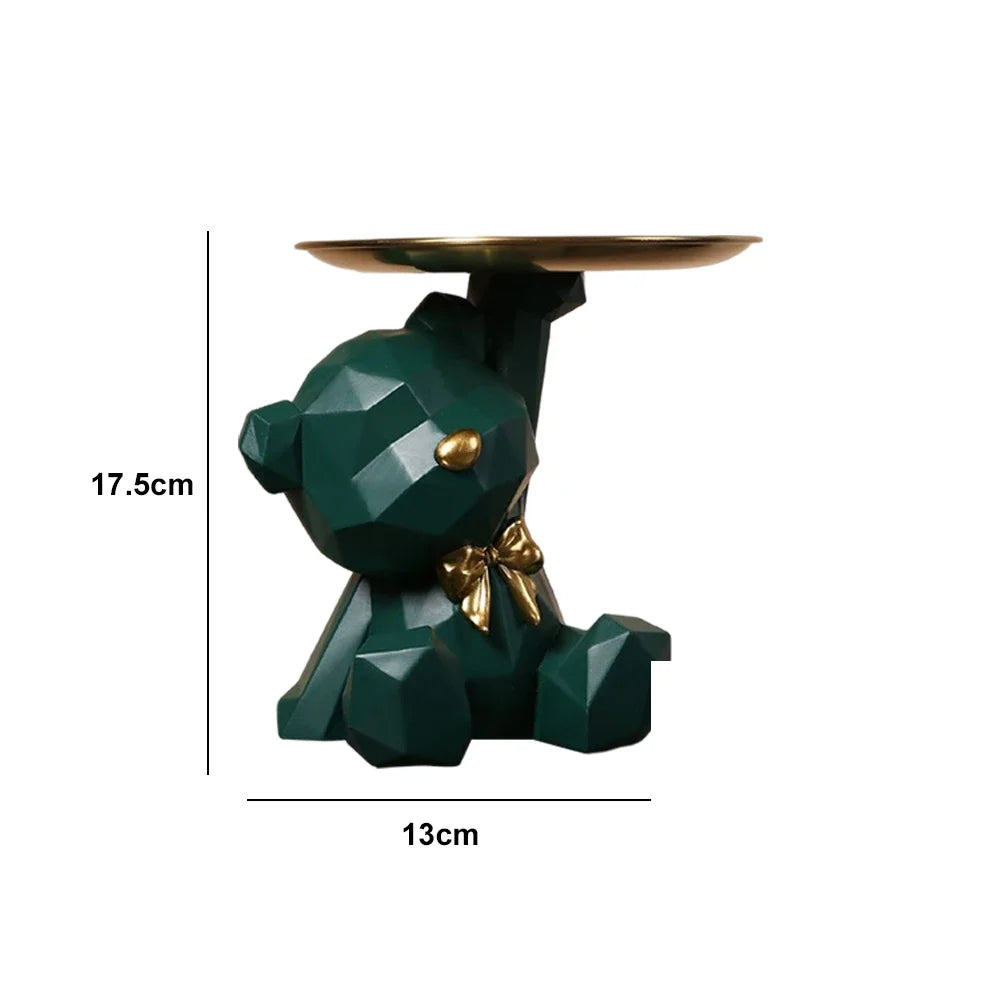 Porte-clés et plateaux de rangement ours géométrique