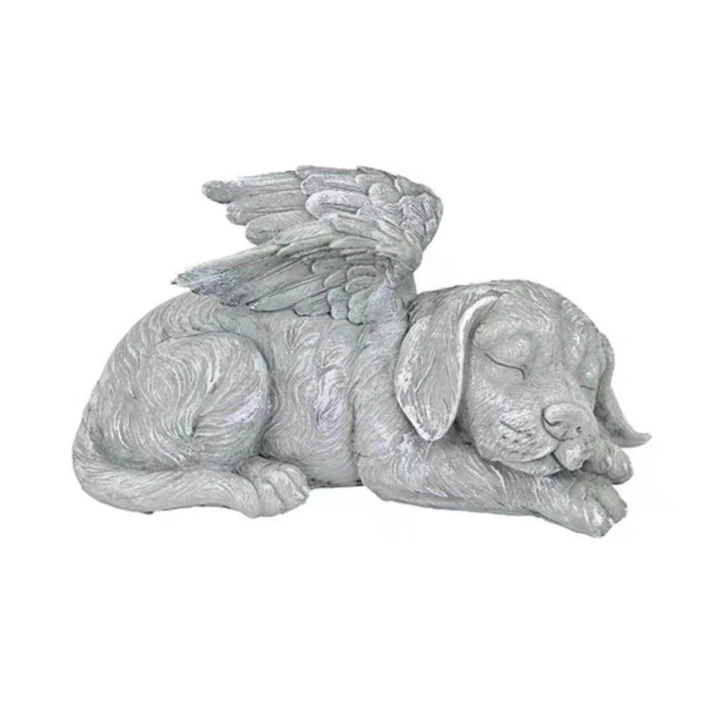 Statuette décorative, commémorative d'ange chien / chat