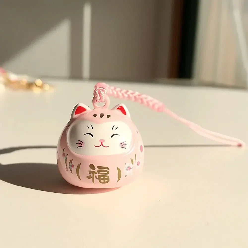 Porte-clés japonais en forme de chat porte-bonheur