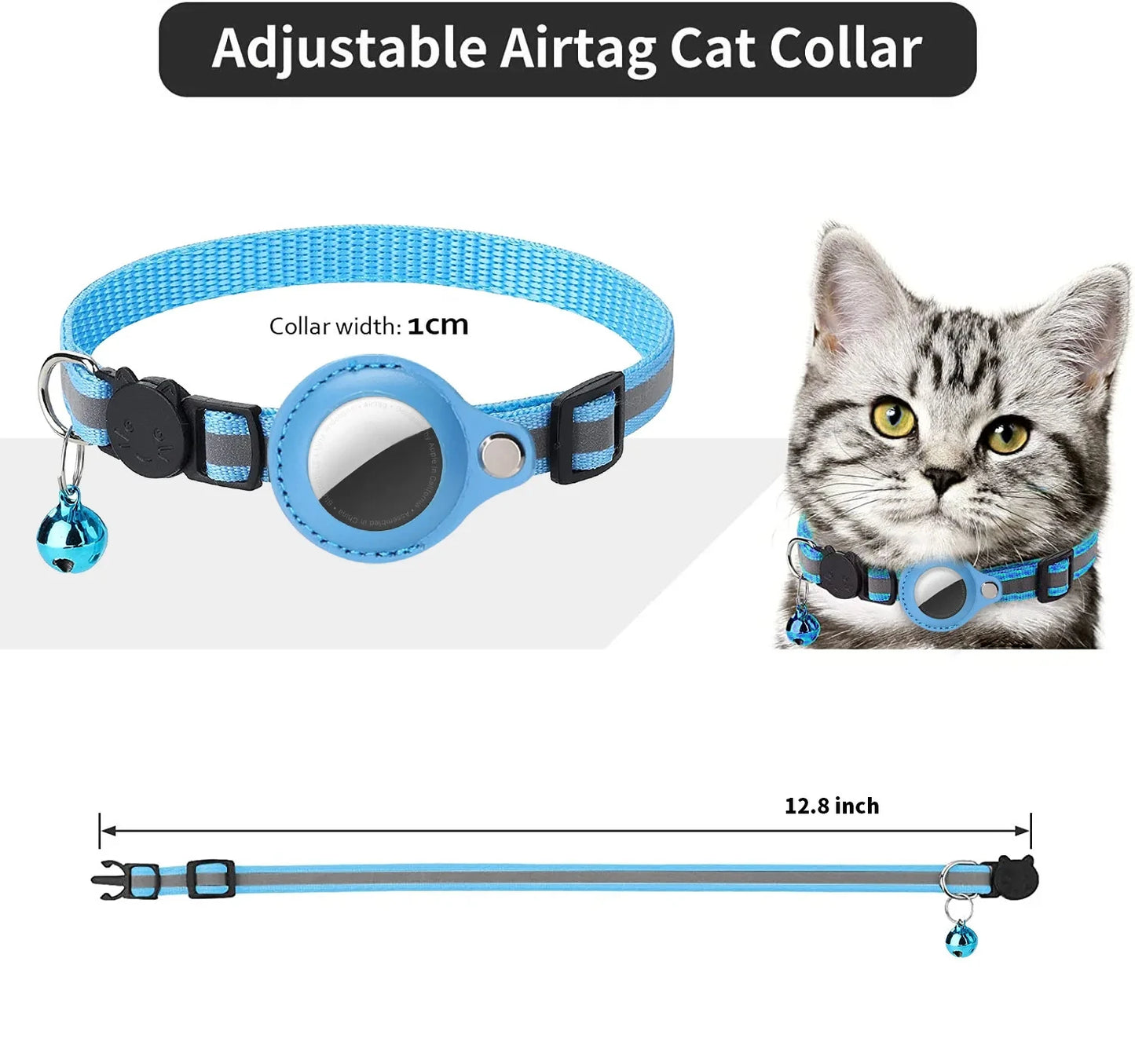 Collier avec étui Air Tag pour chat