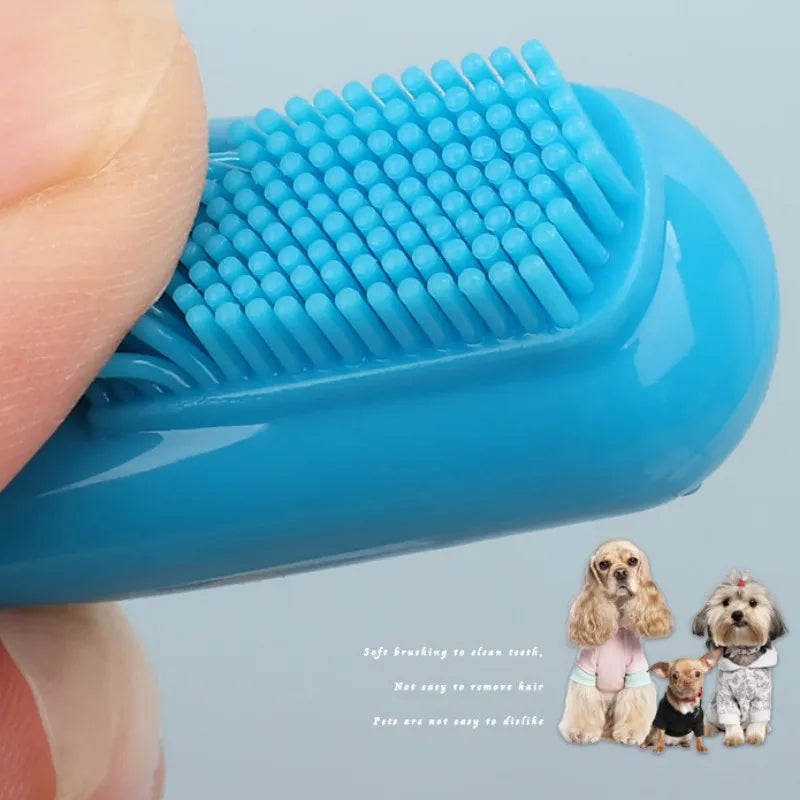 Brosse à dents doigt pour chien et chat 2 pièces