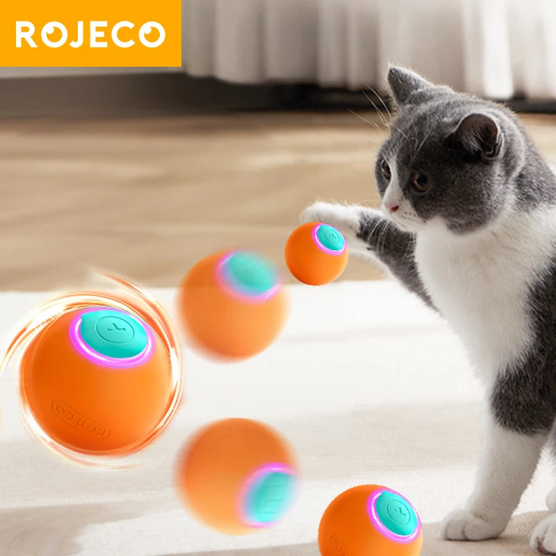 Balle rebondissante ROJECO interactive pour animaux de compagnie