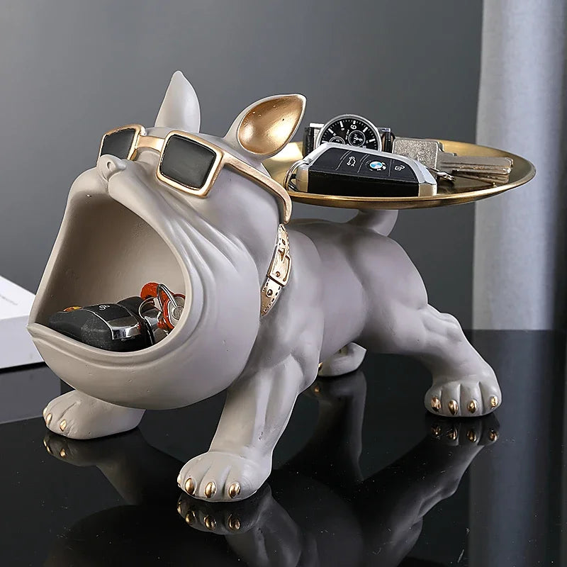 Figurine décoratif rangement design Bouledogue