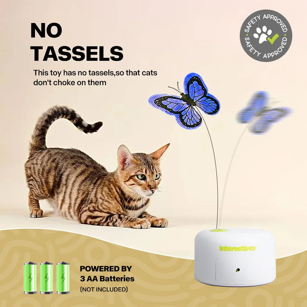 Jouet interactif chasse-papillon pour chat