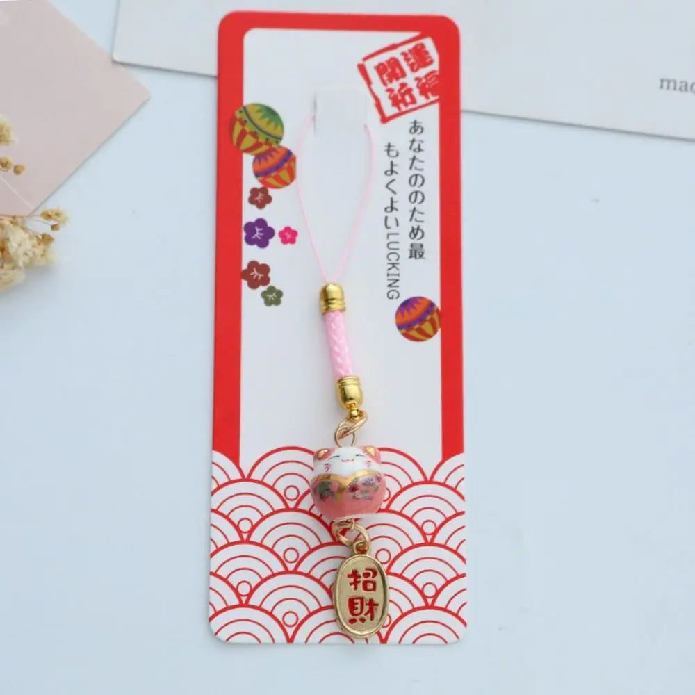 Porte-clés japonais en forme de chat porte-bonheur