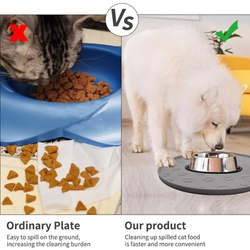 Tapis de nourriture pour chat et chien