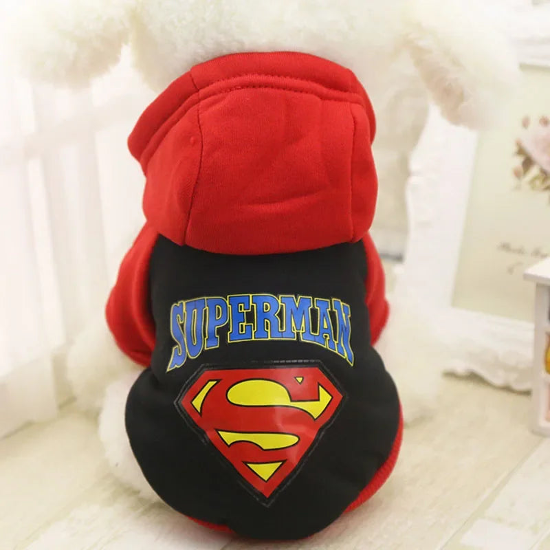 Pull à capuche avec imprimé comics pour chat et petit chien