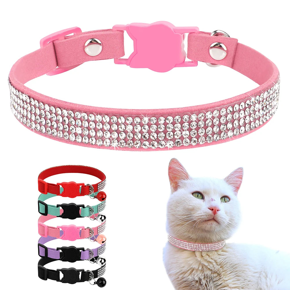 Collier à strass pour chat et petit chien