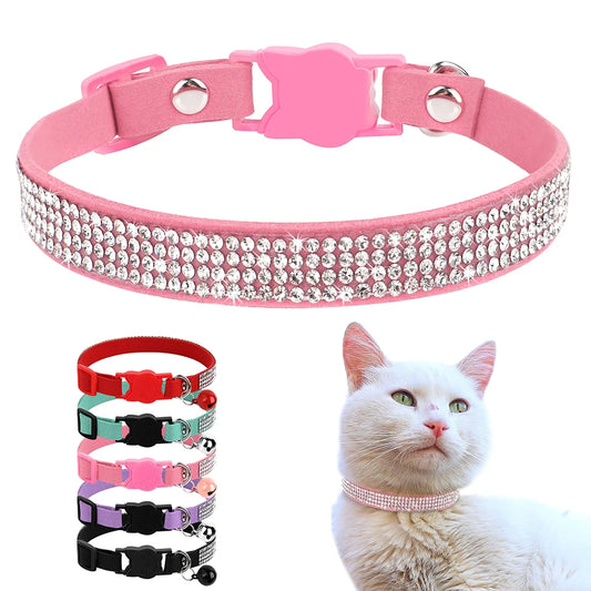 Collier à strass pour chat et petit chien