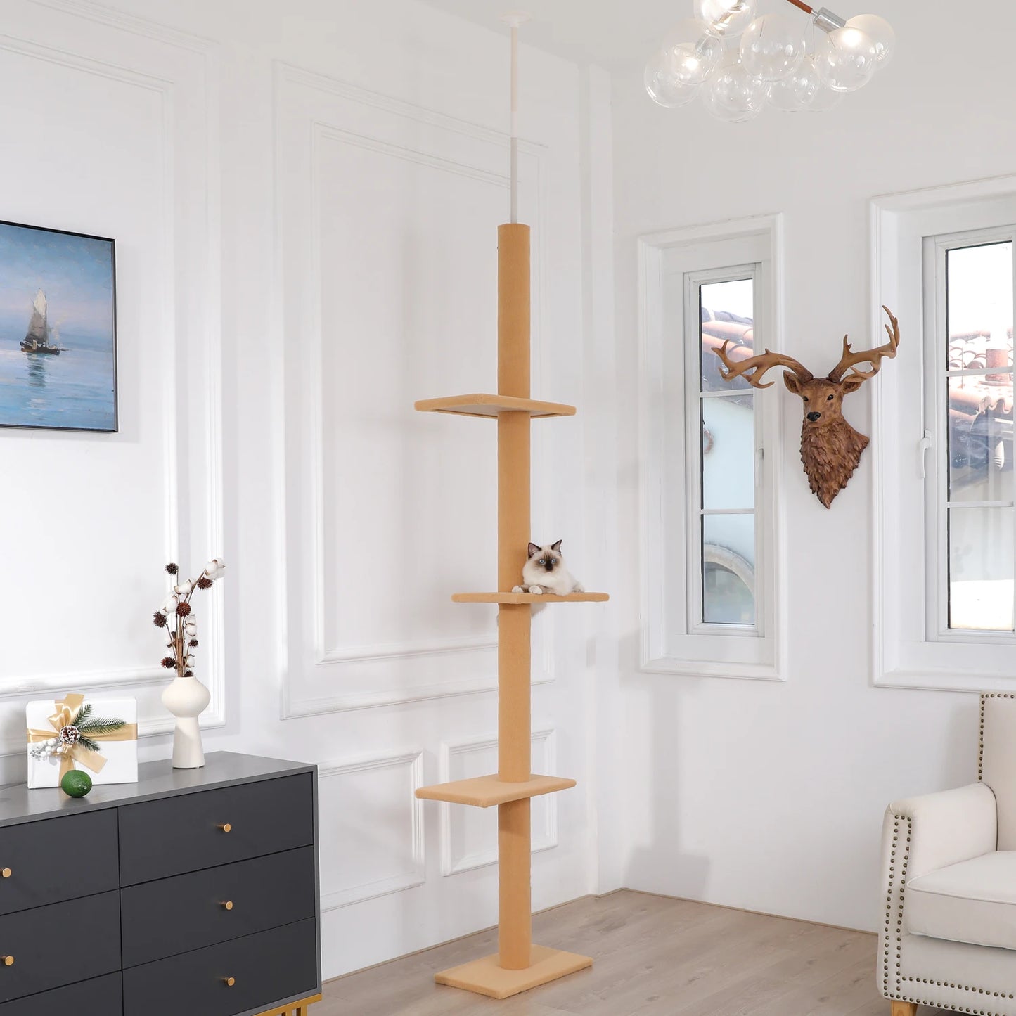 Arbre à chat réglable en hauteur 239-275cm