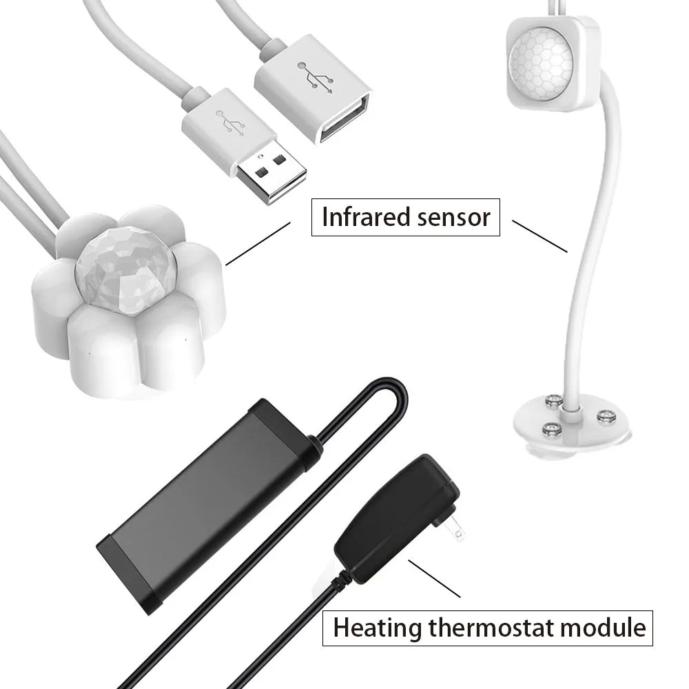 Distributeur d'eau transparent pour chat avec capteur d'automatisation