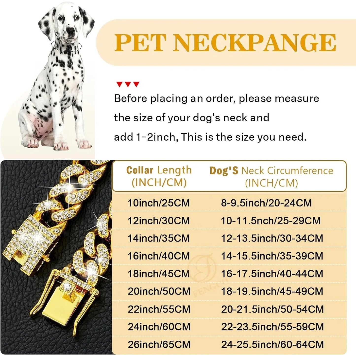 Collier chaîne de diamant de luxer pour chien et chatssoire
