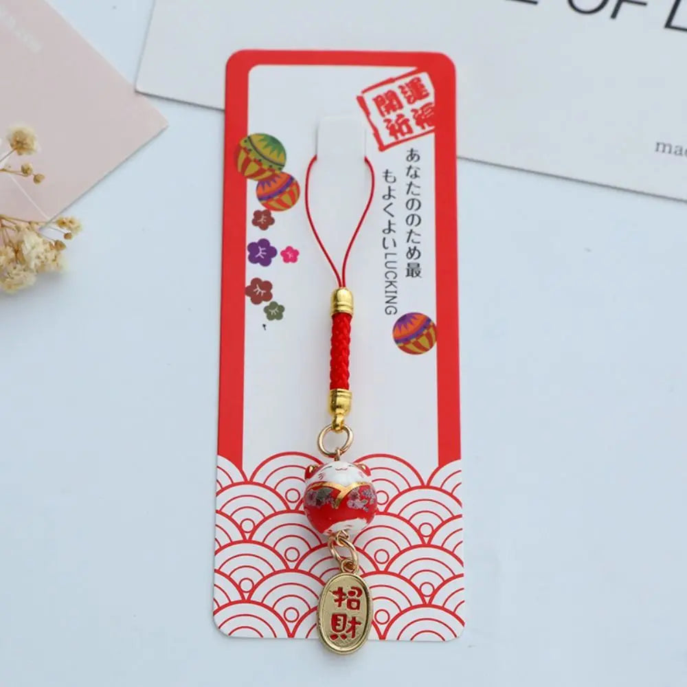 Porte-clés japonais en forme de chat porte-bonheur