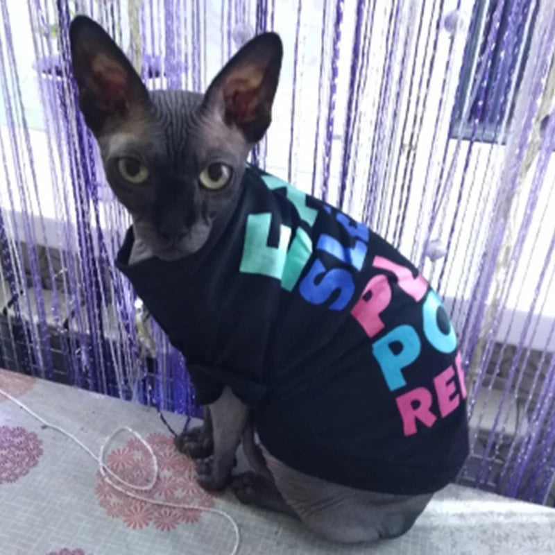 T-shirt d'été à motif imprimé pour chat et petit chien