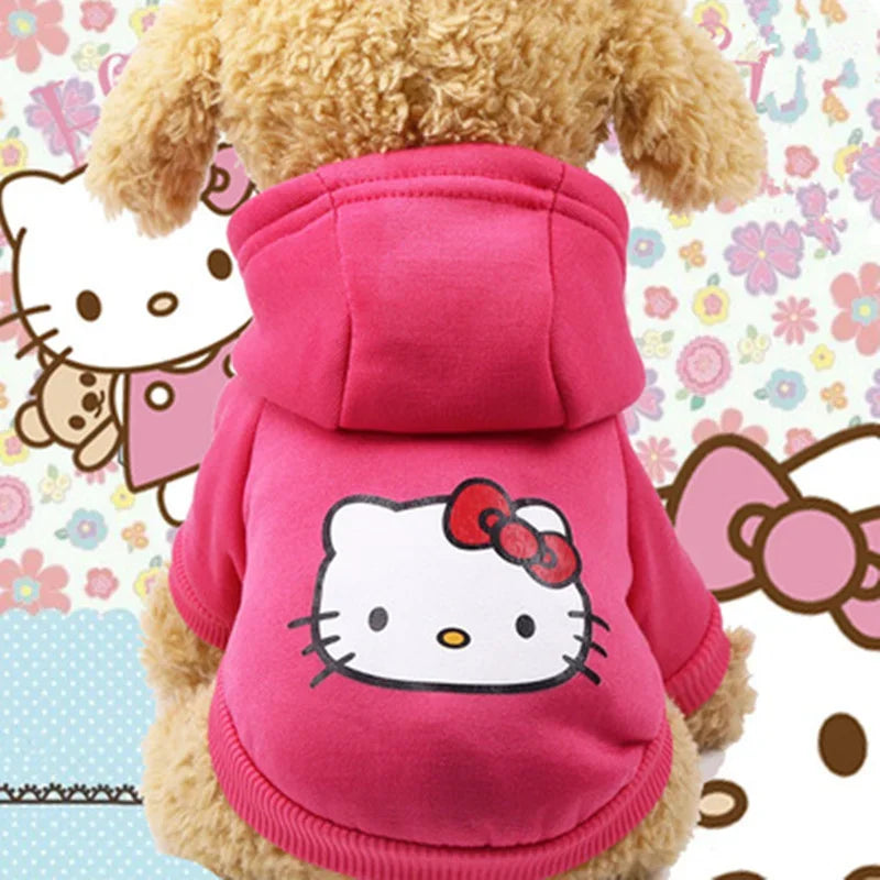 Pull à capuche avec imprimé comics pour chat et petit chien