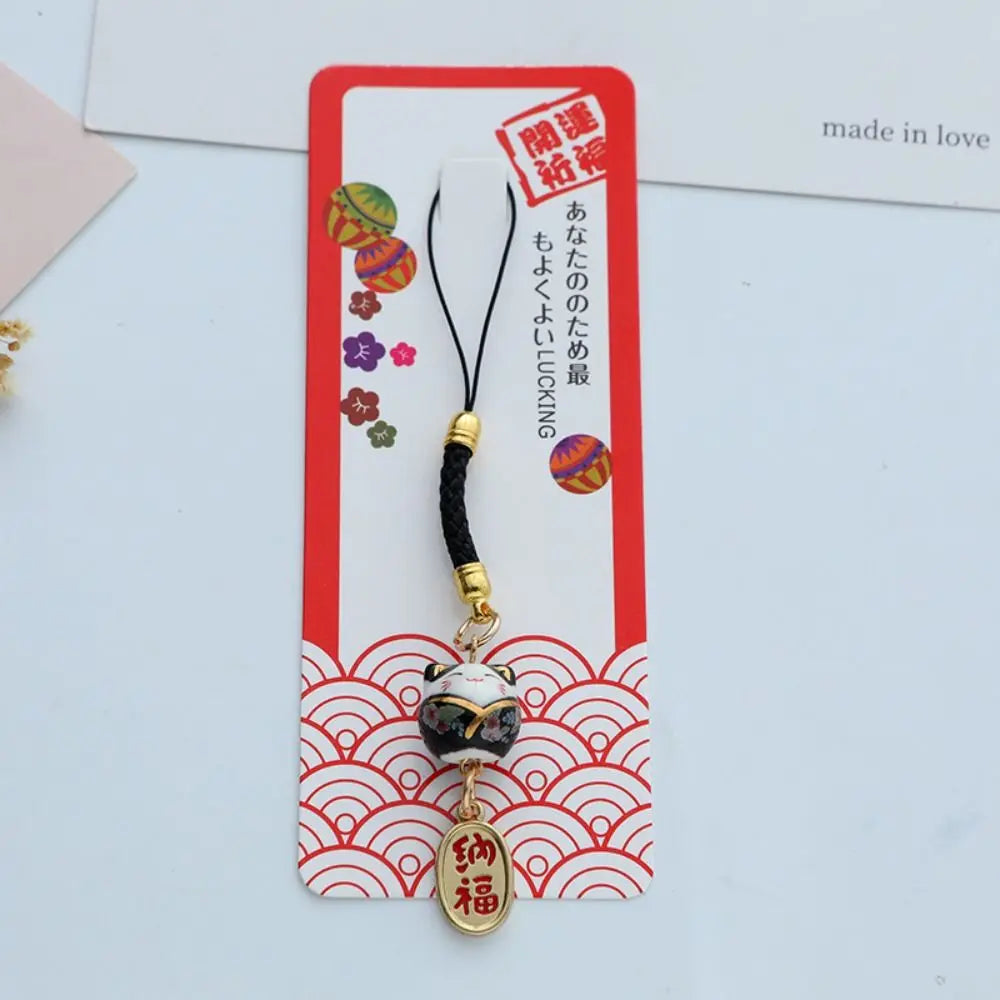 Porte-clés japonais en forme de chat porte-bonheur