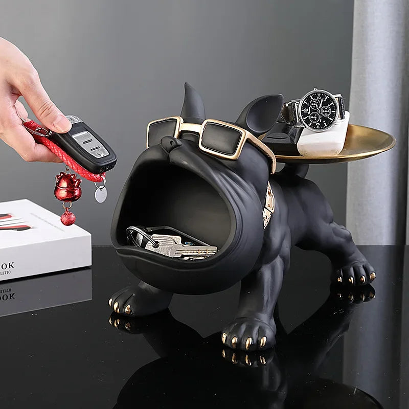 Figurine décoratif rangement design Bouledogue