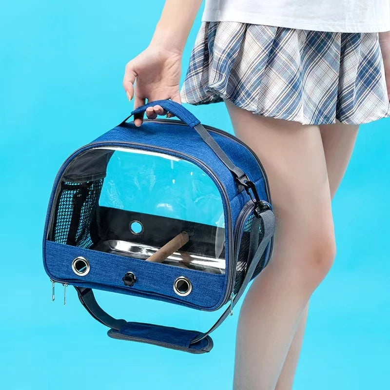 Sac de transport pour rongeur ou reptile avec fenêtre à accès latéral