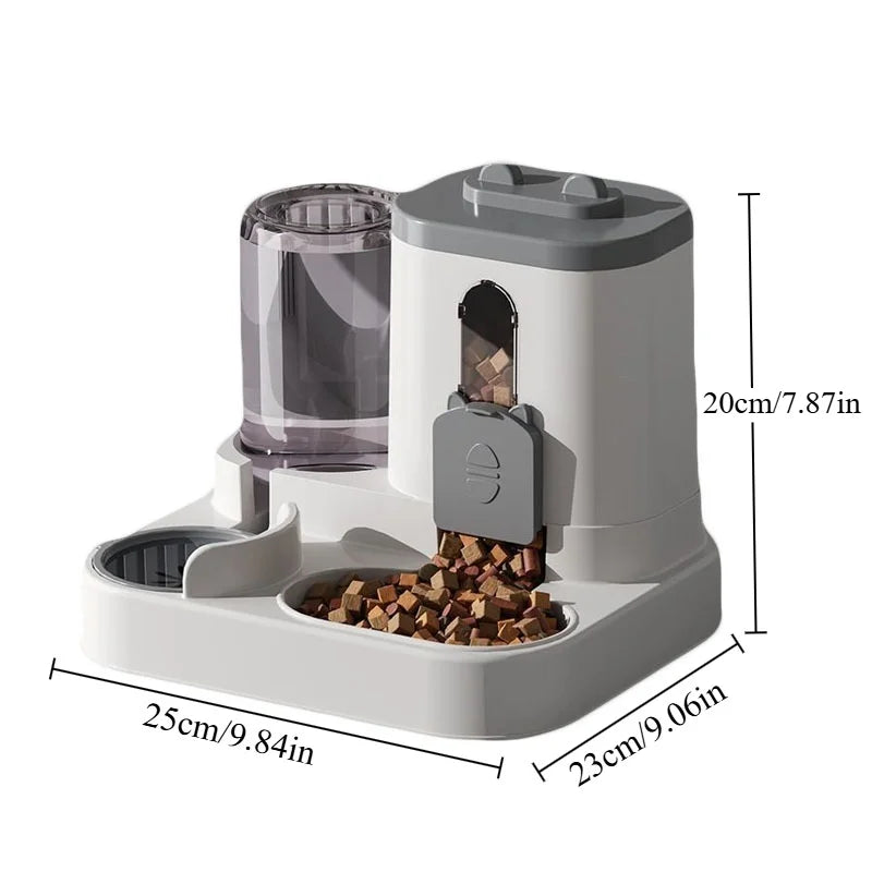 Distributeur d'eau et nourriture avec conception anti-déversement pour animaux de compagnie