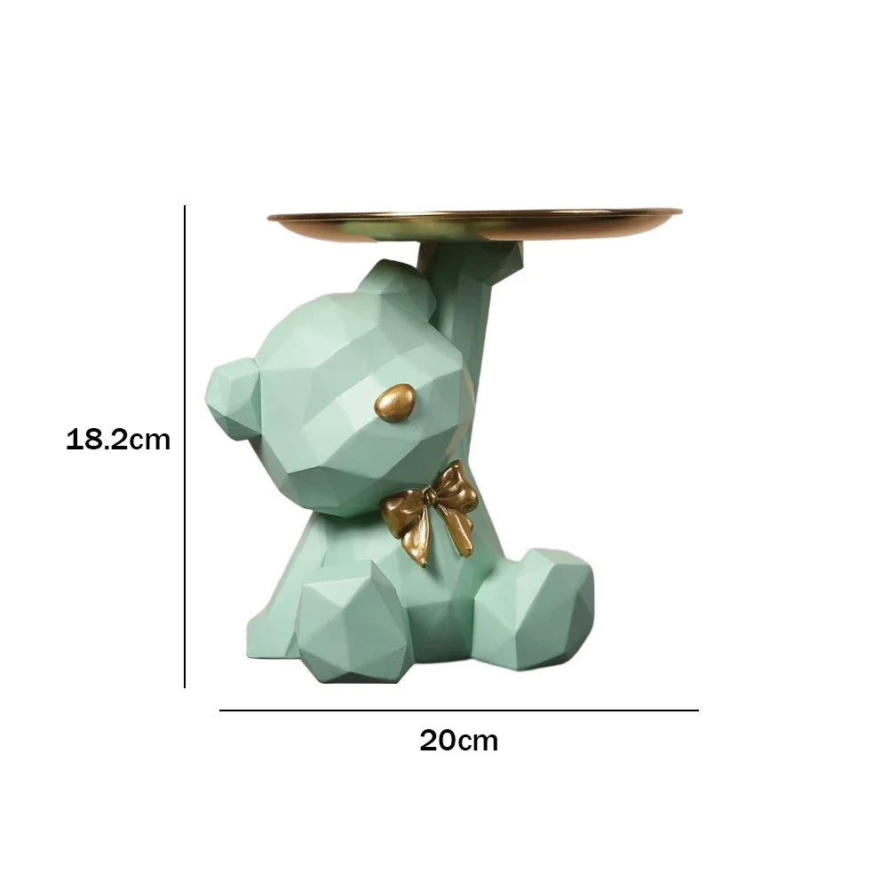 Porte-clés et plateaux de rangement ours géométrique