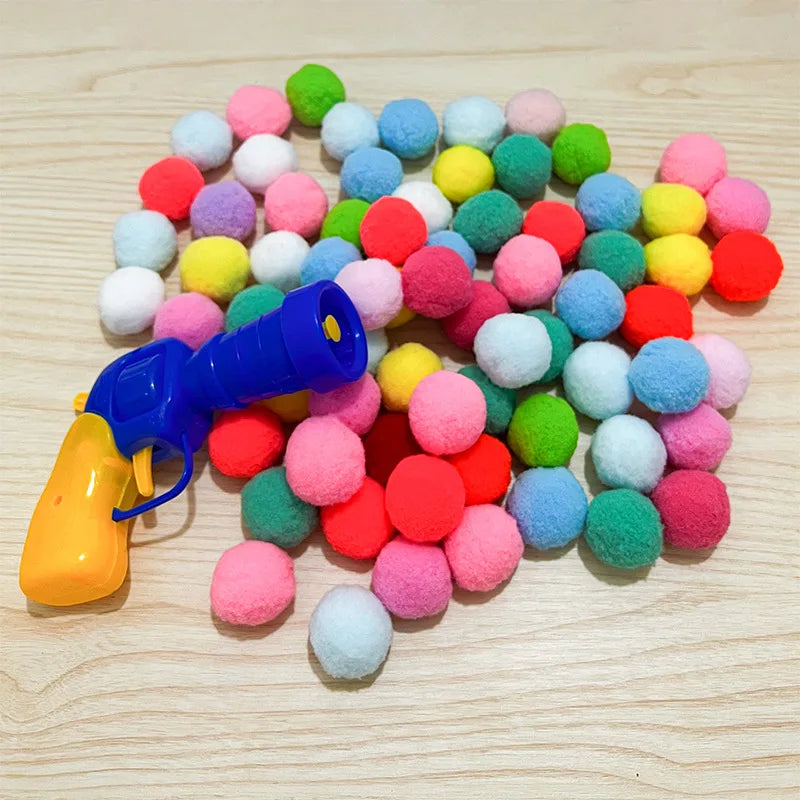 Jouets interactifs pour chats, pistolet à balles.