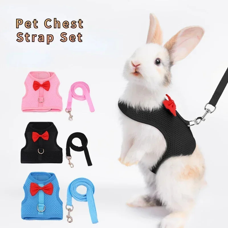 Harnais en maille souple pour lapin et petit animal de compagnie