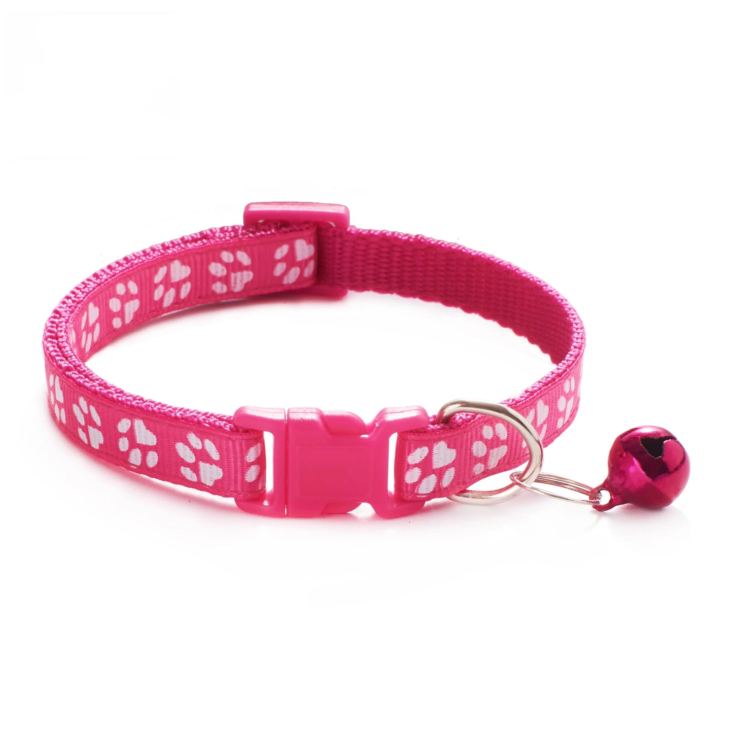 Collier réglable imprimé patte pour chat et chien