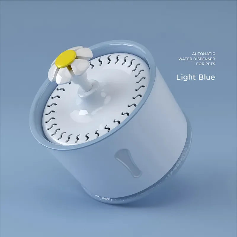 Fontaine à eau pour animaux de compagnie de 2,4 L avec filtres à charbon actif