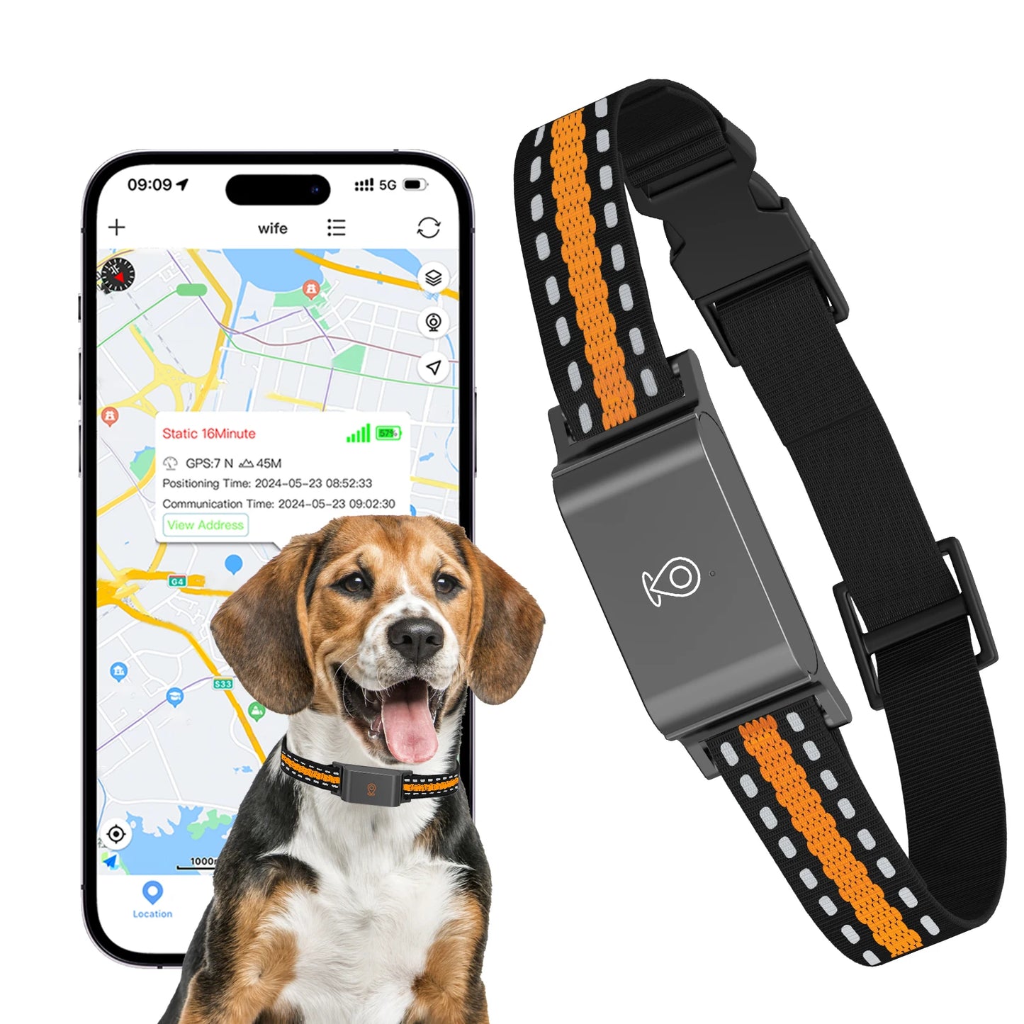 Collier de suivi GPS pour animaux, étanche IP67, 4G, anti-perte, en temps réel